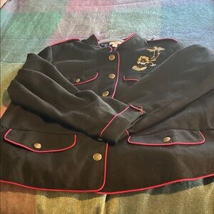Westport Black Military Style Jacket with Embroidery